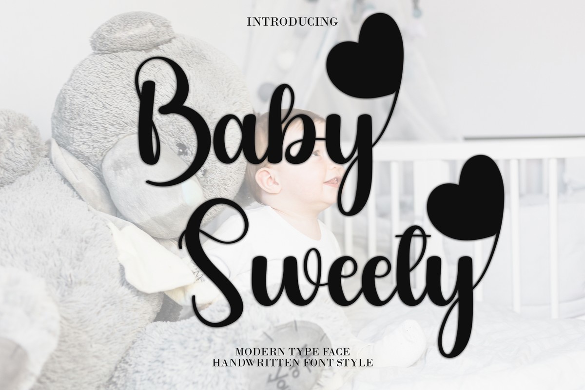 Beispiel einer Baby Sweety Regular-Schriftart